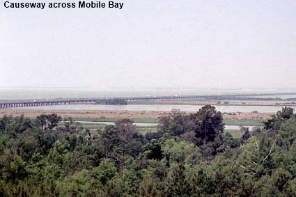 Causeway across Mobile Bay, AL, USA