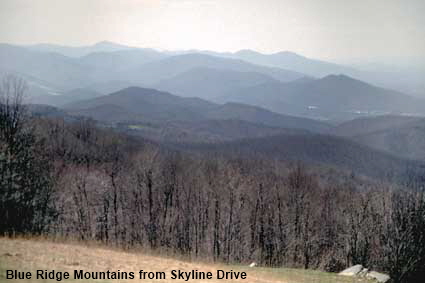 Blue Ridge Mountains from Skyline Drive, VA, USA
