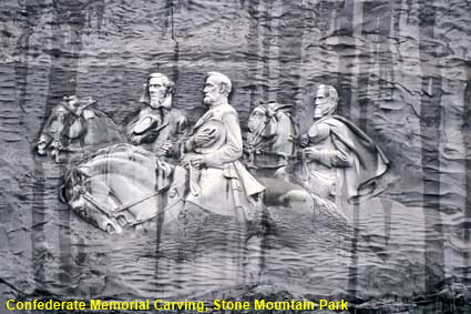 Confederate Memorial Carving, Stone Mountain Park, Georgia , USA Confederate Memorial Carving, Stone Mountain Park, Georgia , USA