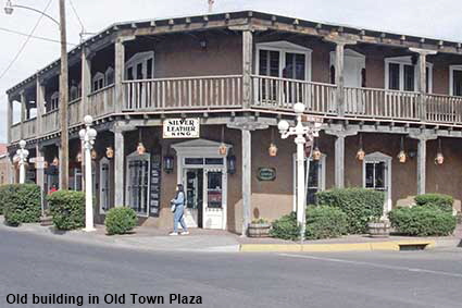  Old building in Old Town Plaza, Albuquerque, NM, USA