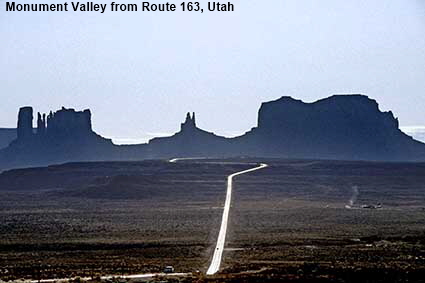 Monument Valley from Route 163, Utah, USA Monument Valley from Route 163, Utah, USA
