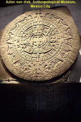  Aztec sun disk, Anthropological Museum, Mexico City, Mexico