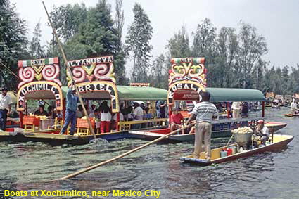  Boats at Xochimilco, near Mexico City, Mexico