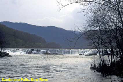 Sandstone Falls, New River, New River Gorge National River, WV, USA