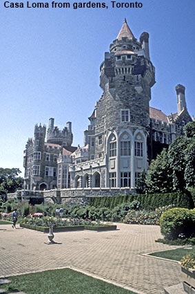 Casa Loma from gardens, Toronto, Ontario, Canada