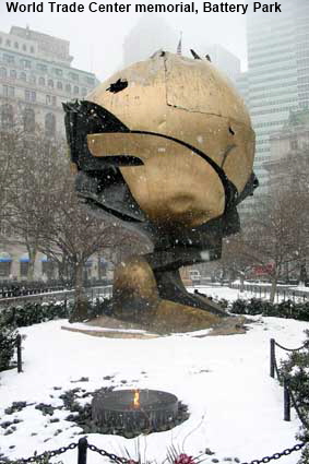 World Trade Center memorial, Battery Park, Lower Manhattan, New York, NY, USA