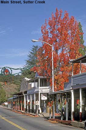  Fall foliage, Main Street, Sutter Creek, CA, USA