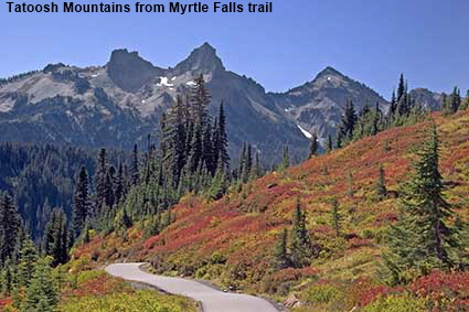 Tatoosh Mountains from Myrtle Falls trail, Mount Rainier National Park, WA, USA