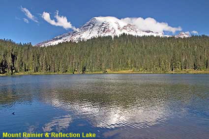  Mount Rainier & Reflection Lake, Mount Rainier National Park, WA, USA