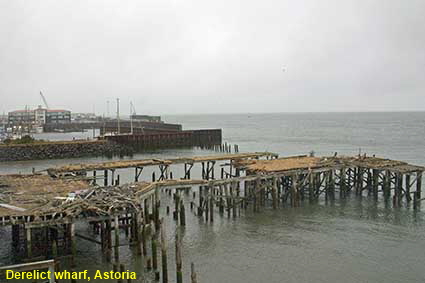  Derelict wharf, Astoria, OR, USA