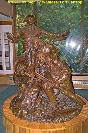  'Arrival' by Stanley Wanlass, Fort Clatsop, near Astoria, OR, USA