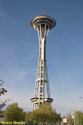  The Space Needle from Denny Way & 4th Avenue, Seattle, WA, USA