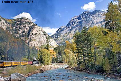  Train near mile 487, Durango & Silverton Railroad, CO, USA