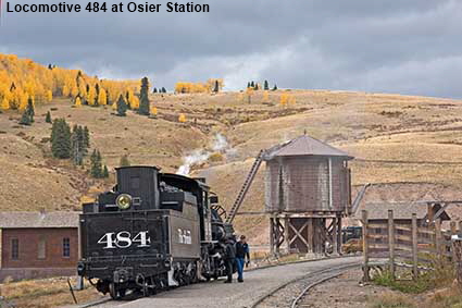  Locomotive  484 at Osier Station, Cumbres & Toltec Railroad, CO, USA