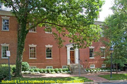  Robert E Lee's boyhood home, Oronoco Street. Alexandria, VA, USA