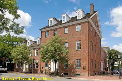  Gadsby's Tavern, Royal Street. Alexandria, VA, USA