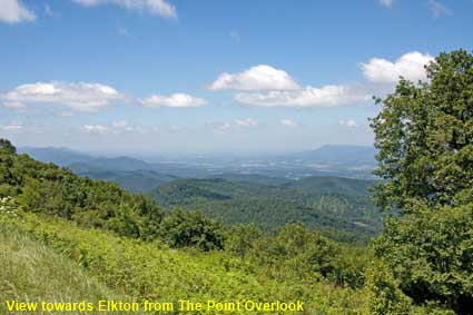 View towards Elkton from The Point Overlook, Shenandoah NP, VA, USA