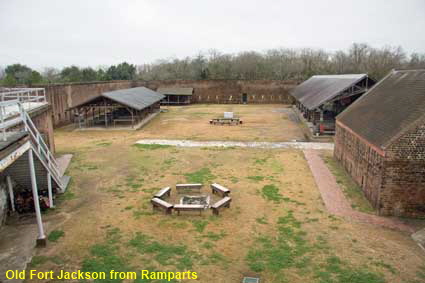Old Fort Jackson from ramparts, Savannah, GA, USA Old Fort Jackson from ramparts, Savannah, GA, USA