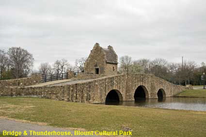 Bridge & Thunderhouse, Blount Cultural Park, Montgomery, AL, USA Bridge & Thunderhouse, Blount Cultural Park, Montgomery, AL, USA