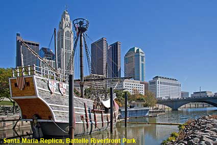  Santa Maria replica, Battelle Riverfront Park & Downtown Columbus, Columbus, OH, USA