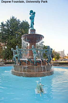 Depew Fountain, University Park, Indianapolis, IN, USA