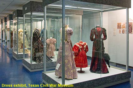 Dress exhibit, Texas Civil War Museum, Fort Worth, TX, USA