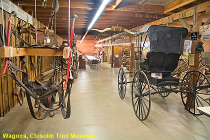 Wagons, Chisolm Trail Museum, Kingfisher, OK, USA