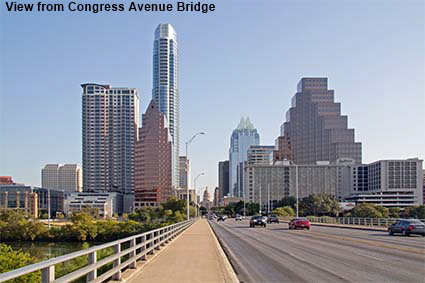  View to State Captol from Congress Avenue Bridge, Austin, TX, USA