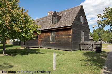 The shop at Farthing's Ordinary, Historic St Mary's City, MD, USA