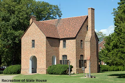 Recreation of State House, Historic St Mary's City, MD, USA