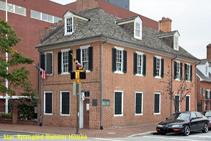 Star Spangled Banner House, Pratt & Albemarle Sts, Baltimore, MD, USA Star Spangled Banner House, Pratt & Albemarle Sts, Baltimore, MD, USA