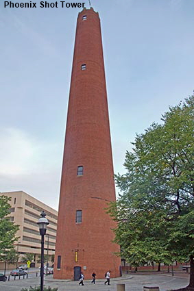 Phoenix Shot Tower, Baltimore, MD, USA Phoenix Shot Tower, Baltimore, MD, USA