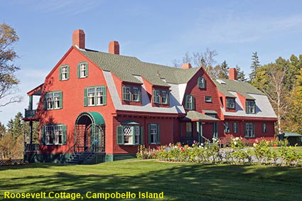 Roosevelt Cottage, Roosevelt Campobello International Park, Campobello Island, New Brunswick, Canada Roosevelt Cottage, Roosevelt Campobello International Park, Campobello Island, New Brunswick, Canada