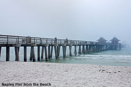 Naples Pier from beach, Naples, FL, USA