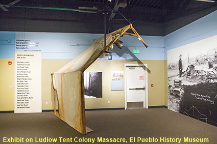 Exhibit on Ludlow Tent Colony Massacre, El Pueblo History Museum, Pueblo, CO, US