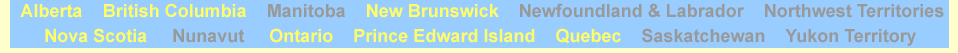 Click on a Canadian province